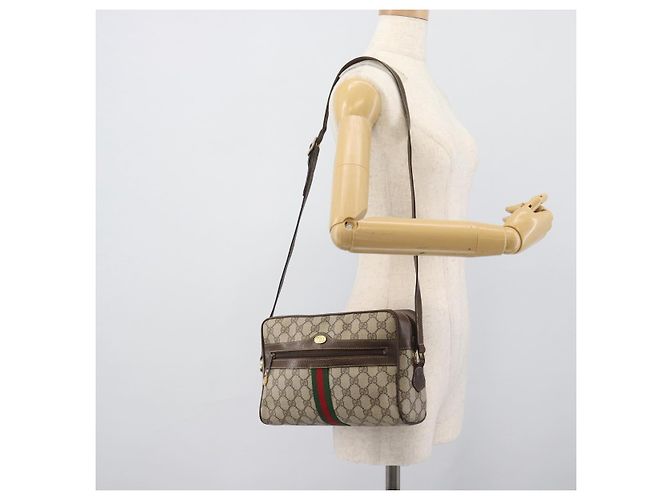 GUCCI GG Supreme Web Sherry Line Shoulder Bag PVC Beige 001 4071 5 - vista 24