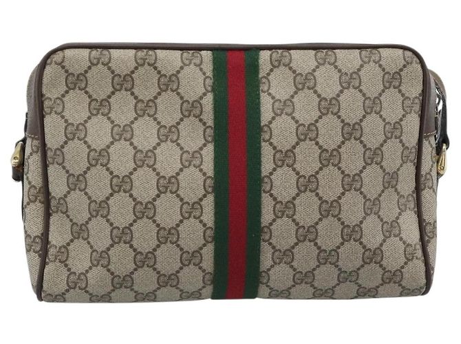 GUCCI GG Supreme Web Sherry Line Shoulder Bag PVC Beige 001 4071 5 - vista 3