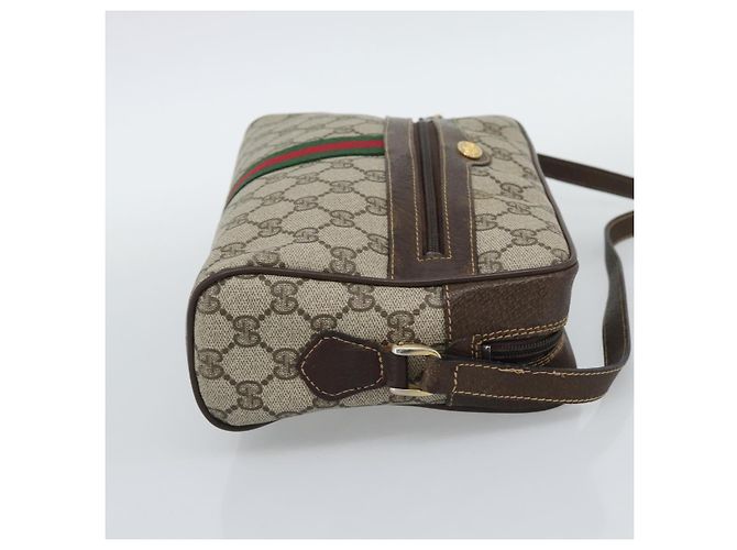 GUCCI GG Supreme Web Sherry Line Shoulder Bag PVC Beige 001 4071 5 - vista 5