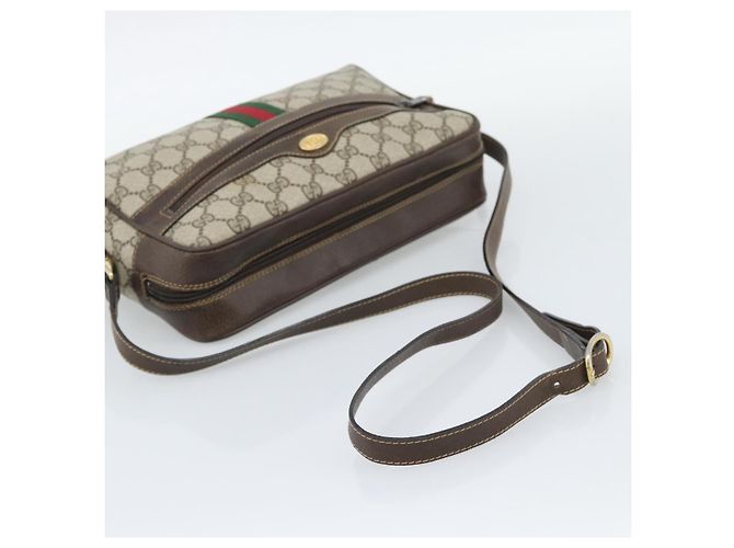 GUCCI GG Supreme Web Sherry Line Shoulder Bag PVC Beige 001 4071 5 - vista 7