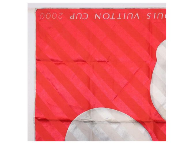 LOUIS VUITTON LV Cup 2000 Scarf Silk Red LV - vista 2