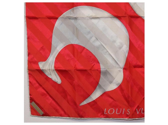LOUIS VUITTON LV Cup 2000 Scarf Silk Red LV - vista 4