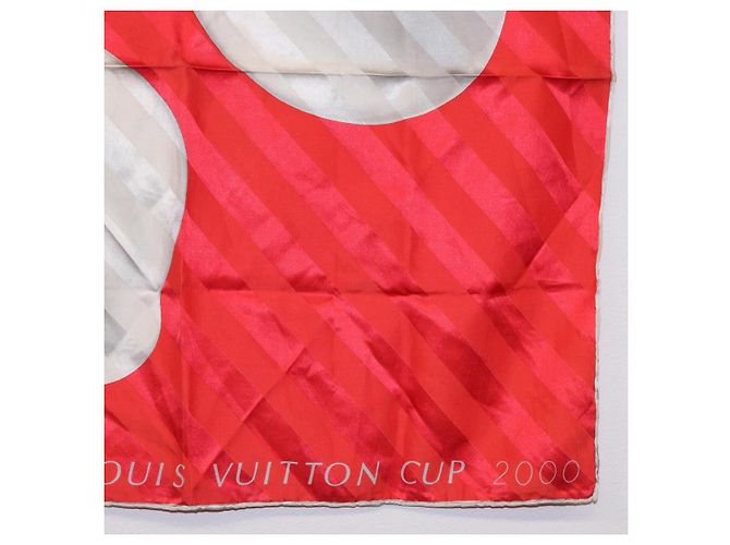 LOUIS VUITTON LV Cup 2000 Scarf Silk Red LV - vista 5