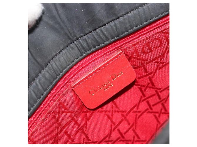 Christian Dior Canage Shoulder Bag Nylon Black Gold - vista 15
