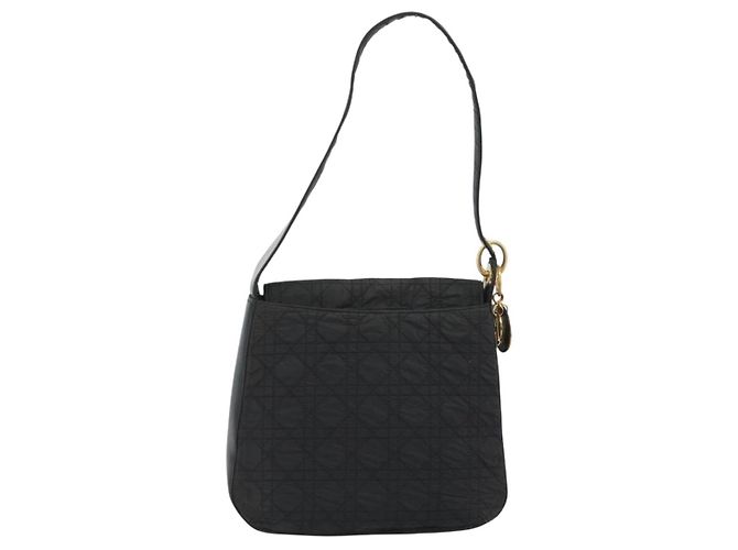 Christian Dior Canage Shoulder Bag Nylon Black Gold - vista 2