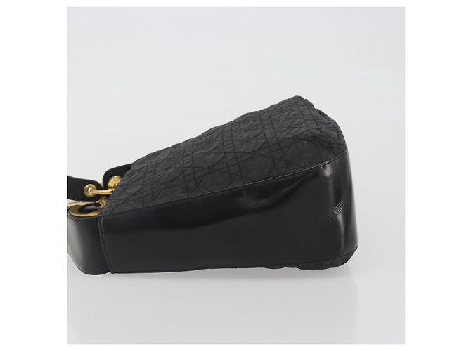Christian Dior Canage Shoulder Bag Nylon Black Gold - vista 5