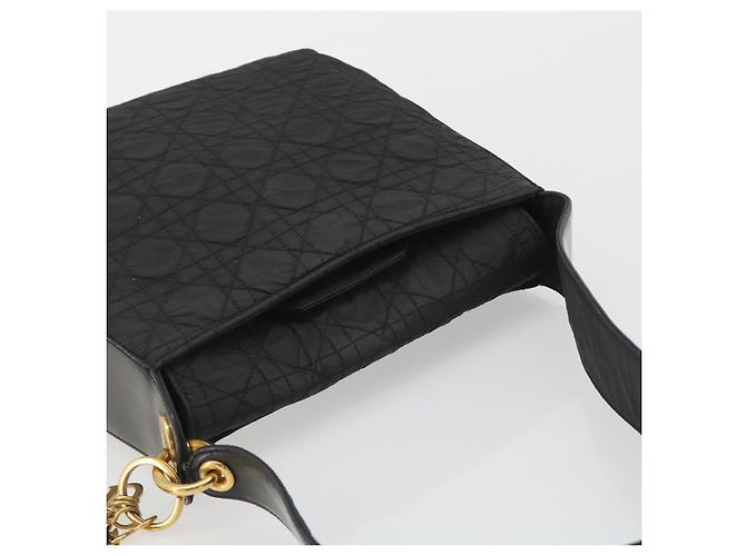Christian Dior Canage Shoulder Bag Nylon Black Gold - vista 6