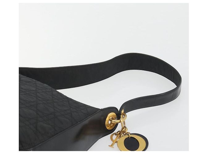 Christian Dior Canage Shoulder Bag Nylon Black Gold - vista 8