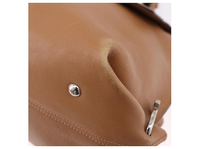 Salvatore Ferragamo Sofia Gancini Hand Bag Leather 2way Beige Silver - vista 14