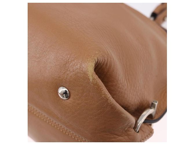 Salvatore Ferragamo Sofia Gancini Hand Bag Leather 2way Beige Silver - vista 16