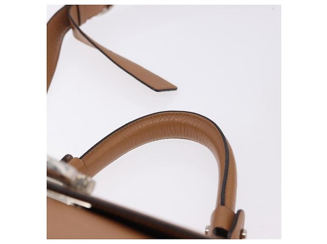 Salvatore Ferragamo Sofia Gancini Hand Bag Leather 2way Beige Silver - vista 9