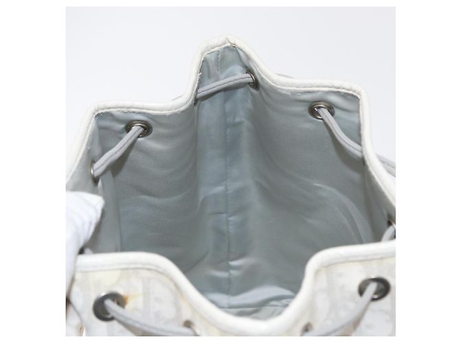 Christian Dior Trotter Romantic Chain Shoulder Bag PVC White Silver - vista 19