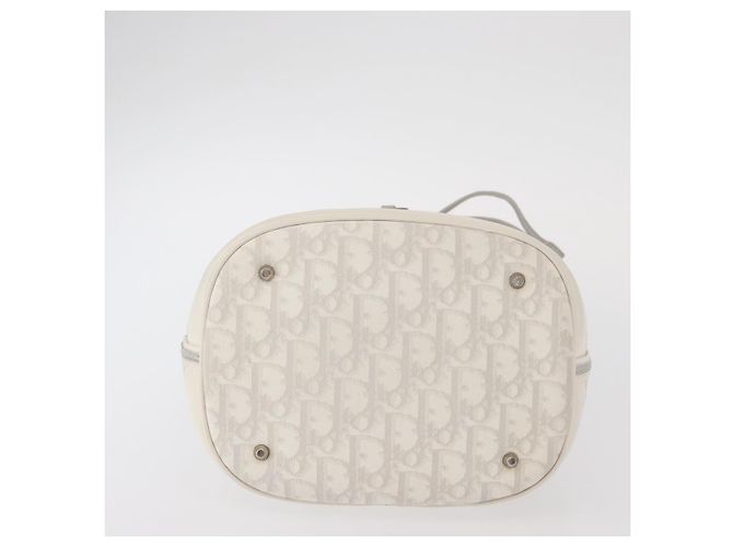 Christian Dior Trotter Romantic Chain Shoulder Bag PVC White Silver - vista 5