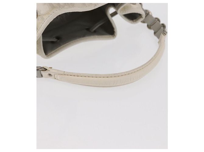 Christian Dior Trotter Romantic Chain Shoulder Bag PVC White Silver - vista 7