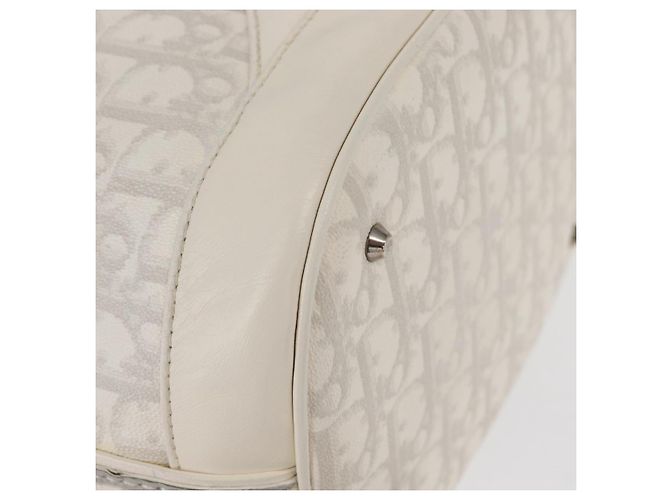 Christian Dior Trotter Romantic Chain Shoulder Bag PVC White Silver - vista 9