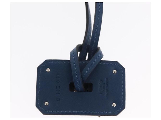 Hermès HERMES Okelley GM Necklace Leather Navy - vista 11