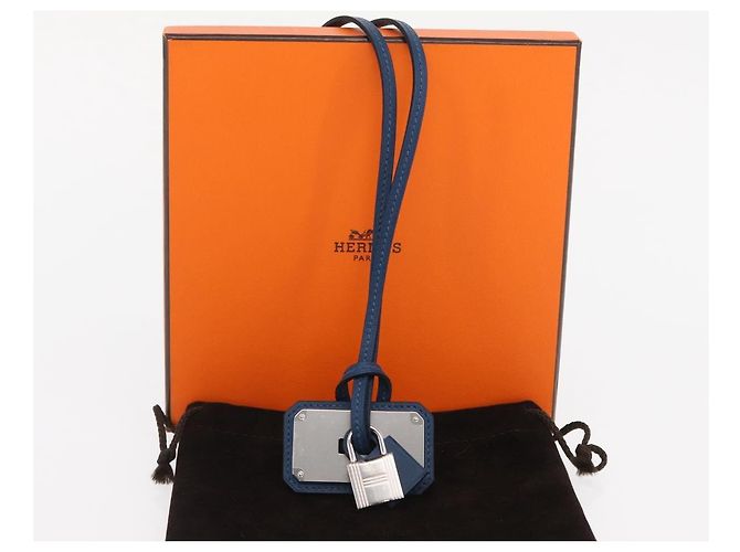 Hermès HERMES Okelley GM Necklace Leather Navy - vista 12