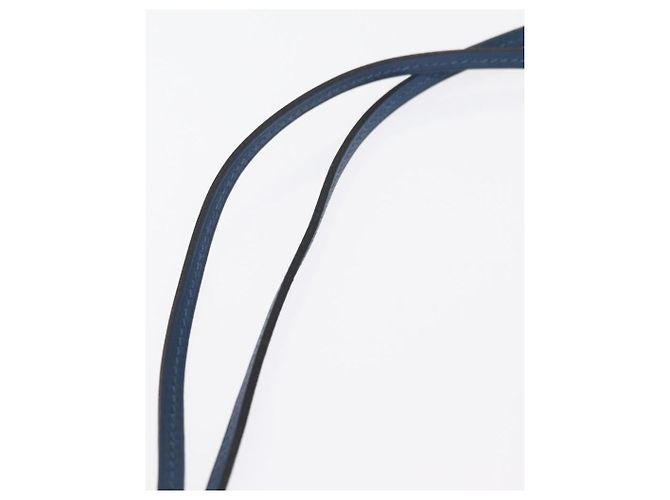 Hermès HERMES Okelley GM Necklace Leather Navy - vista 13