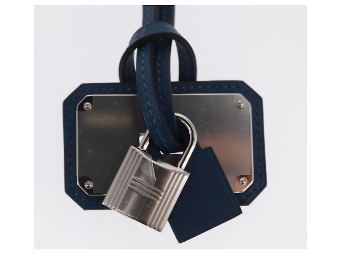 Hermès HERMES Okelley GM Necklace Leather Navy - vista 3