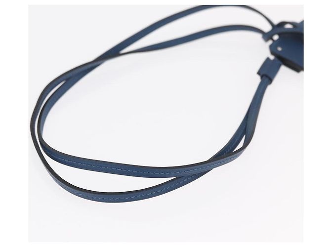 Hermès HERMES Okelley GM Necklace Leather Navy - vista 8
