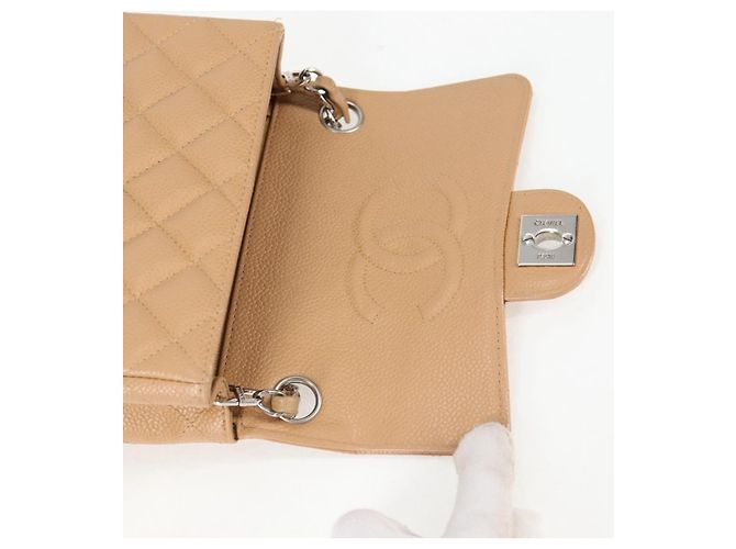CHANEL Mini Matelasse 17 Chain Shoulder Bag Caviar Skin Beige CC - vista 10