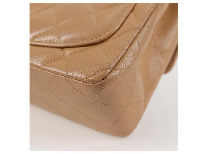 CHANEL Mini Matelasse 17 Chain Shoulder Bag Caviar Skin Beige CC - vista 17