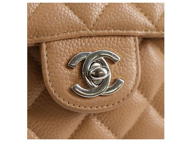 CHANEL Mini Matelasse 17 Chain Shoulder Bag Caviar Skin Beige CC - vista 18