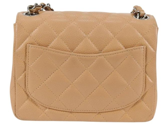 CHANEL Mini Matelasse 17 Chain Shoulder Bag Caviar Skin Beige CC - vista 2