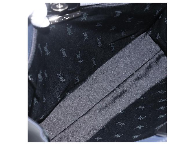 SAINT LAURENT Shoulder Bag Nylon Navy Silver - vista 16