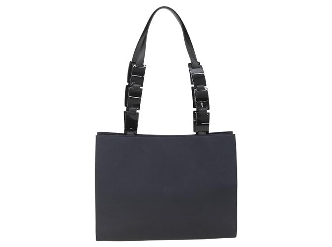 SAINT LAURENT Shoulder Bag Nylon Navy Silver - vista 3