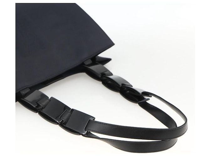 SAINT LAURENT Shoulder Bag Nylon Navy Silver - vista 7