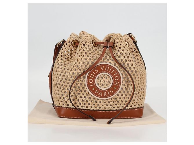 LOUIS VUITTON Noe BB Shoulder Bag Raffia Beige M24722 LV - vista 12
