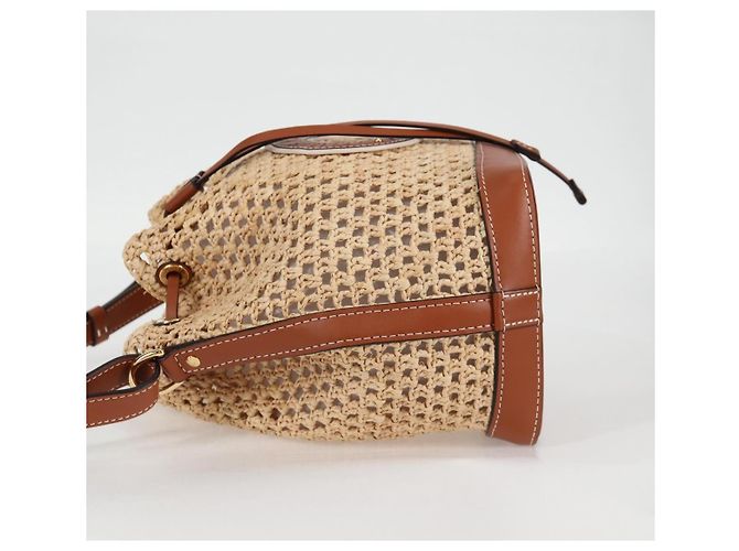 LOUIS VUITTON Noe BB Shoulder Bag Raffia Beige M24722 LV - vista 3