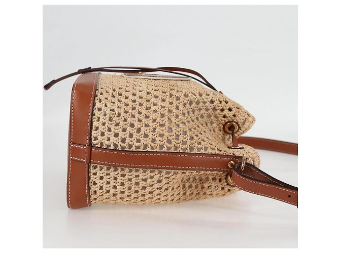 LOUIS VUITTON Noe BB Shoulder Bag Raffia Beige M24722 LV - vista 4