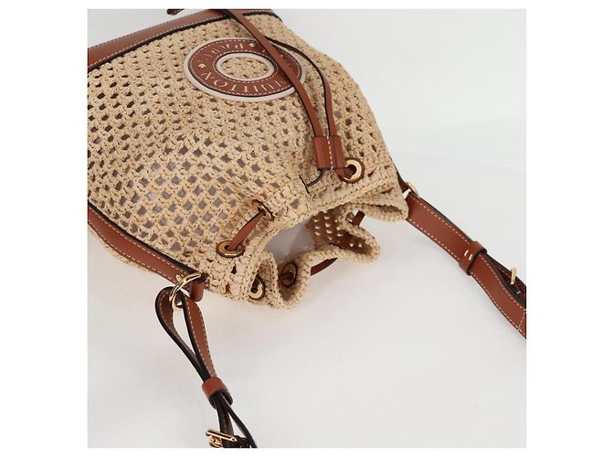 LOUIS VUITTON Noe BB Shoulder Bag Raffia Beige M24722 LV - vista 6