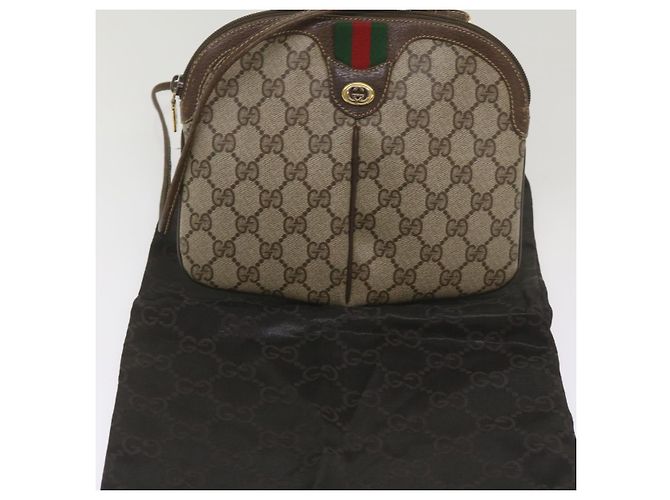 GUCCI GG Canvas Web Sherry Line Shoulder Bag Red Beige 904 02 047 - vista 12