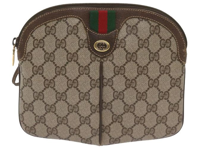 GUCCI GG Canvas Web Sherry Line Shoulder Bag Red Beige 904 02 047 - vista 13
