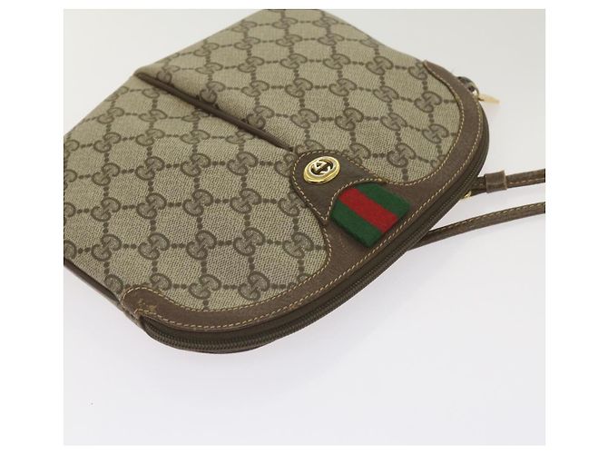 GUCCI GG Canvas Web Sherry Line Shoulder Bag Red Beige 904 02 047 - vista 6