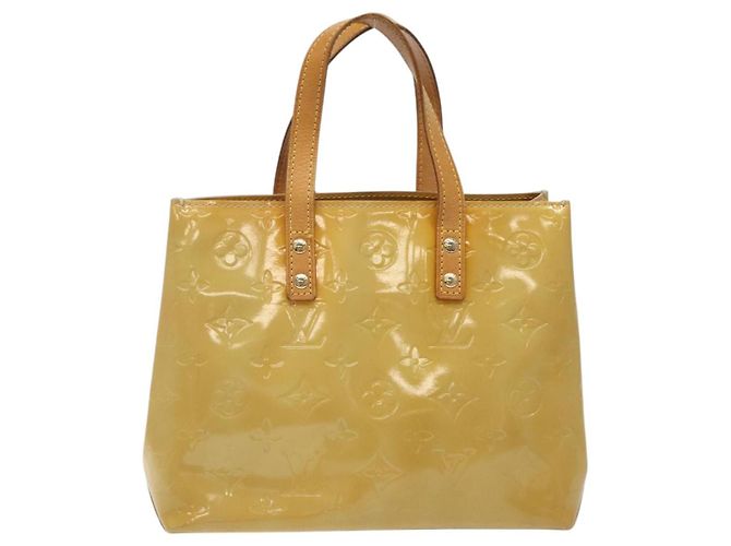 LOUIS VUITTON Monogram Vernis Reade PM Hand Bag Beige M91334 LV - vista 13