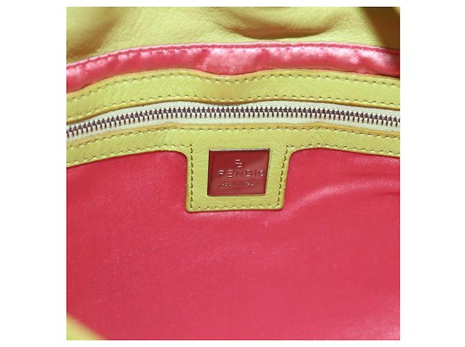 FENDI Mamma Baguette Shoulder Bag Leather Green Silver - vista 19
