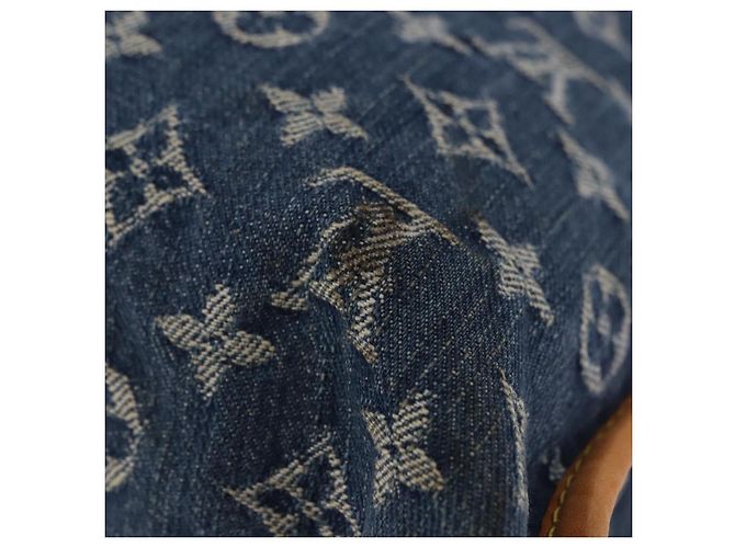LOUIS VUITTON Saco Tote Shopper Plano em Denim Monogram Azul M95018 LV - vista 14