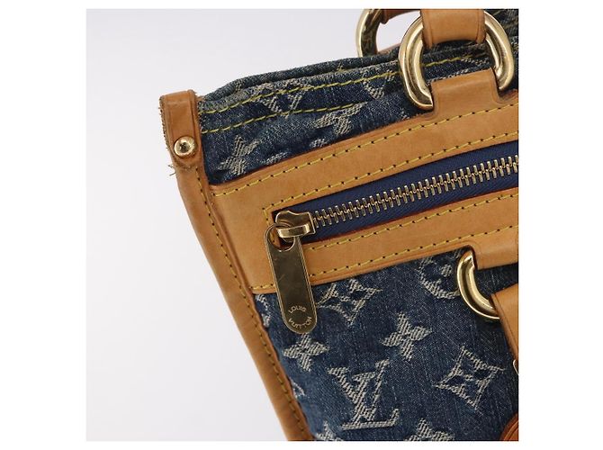 LOUIS VUITTON Saco Tote Shopper Plano em Denim Monogram Azul M95018 LV - vista 17