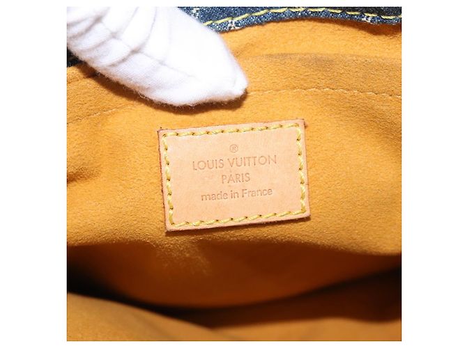 LOUIS VUITTON Saco Tote Shopper Plano em Denim Monogram Azul M95018 LV - vista 18