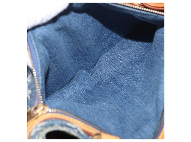 LOUIS VUITTON Saco Tote Shopper Plano em Denim Monogram Azul M95018 LV - vista 25