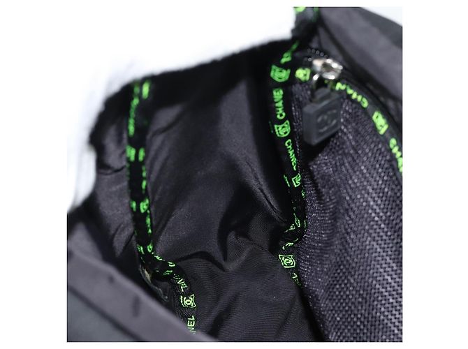 CHANEL Sports Line Shoulder Bag Nylon Black Silver CC - vista 20