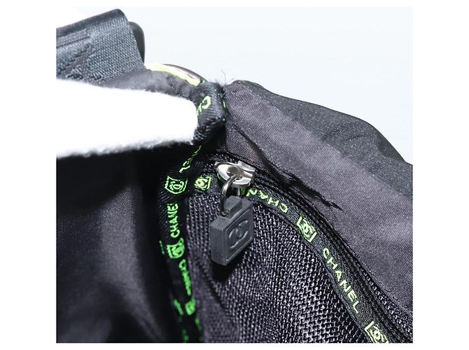 CHANEL Sports Line Shoulder Bag Nylon Black Silver CC - vista 21