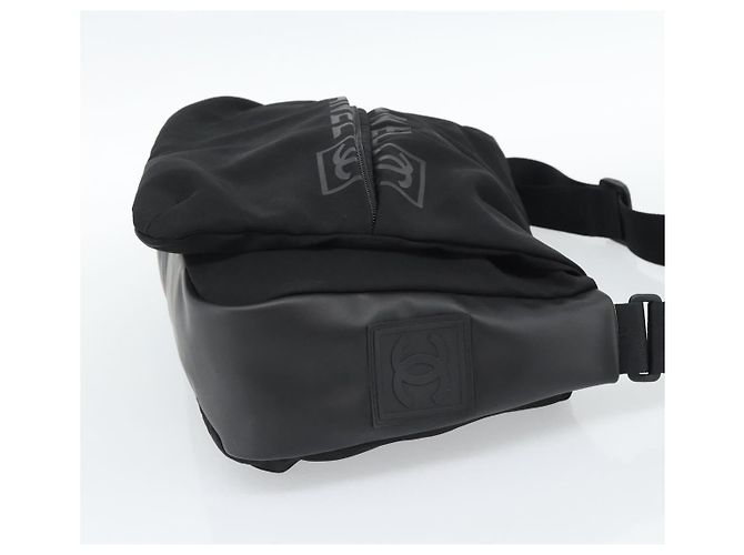CHANEL Sports Line Shoulder Bag Nylon Black Silver CC - vista 4