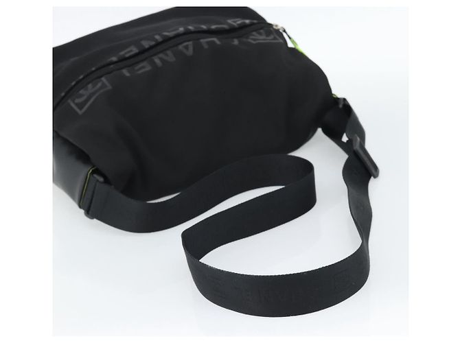 CHANEL Sports Line Shoulder Bag Nylon Black Silver CC - vista 7