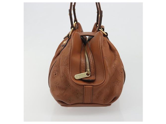 LOUIS VUITTON Mahina Runner PM Hand Bag Leather Brown M97052 LV - vista 4