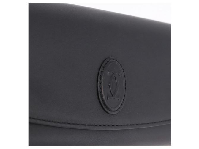 CARTIER Long Wallet Leather Black Gold - vista 17